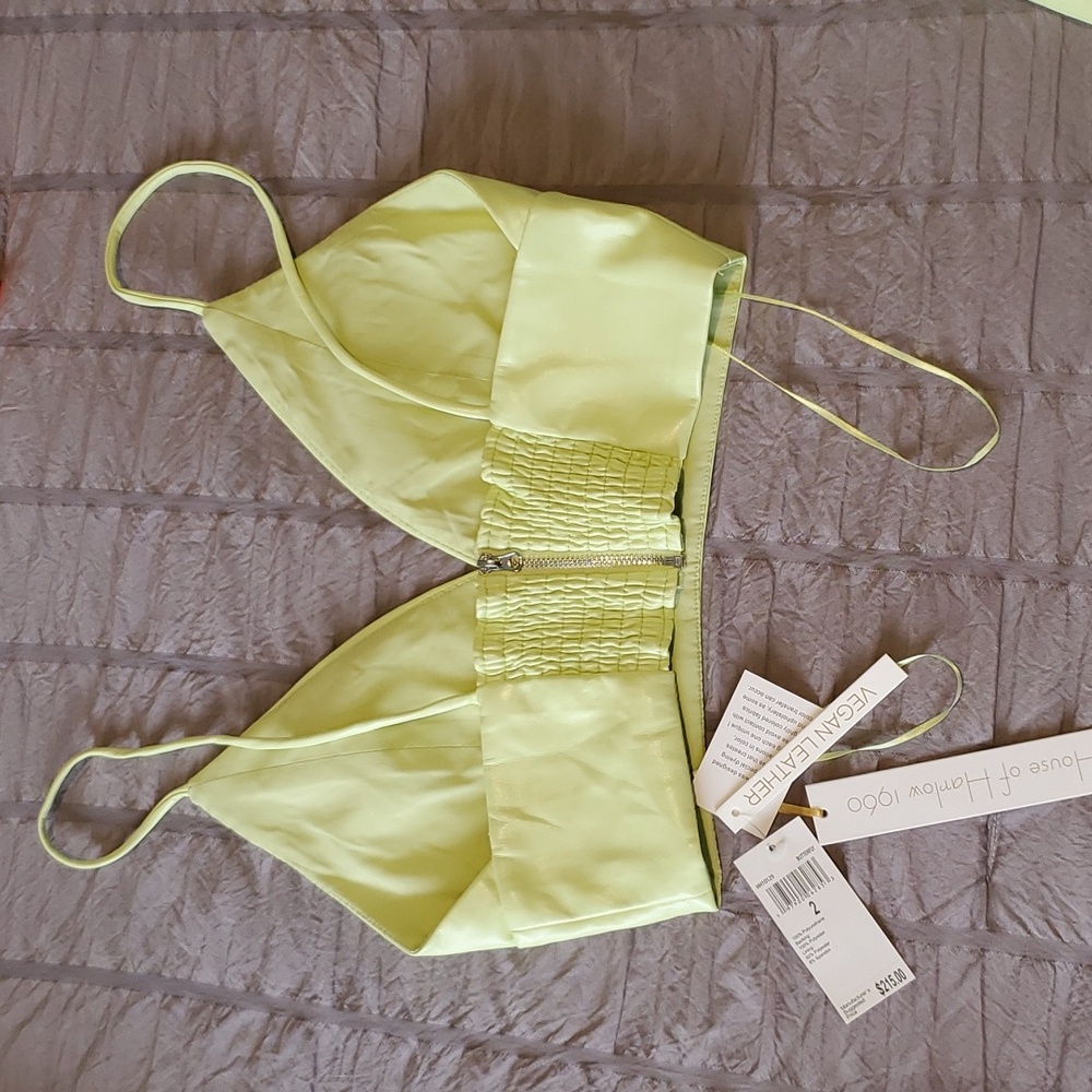 House of Harlow 1960 Lime Green Crop Top and Shorts Set - Picture 7 of 9